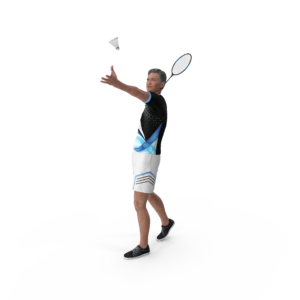 Badminton Aufschlag