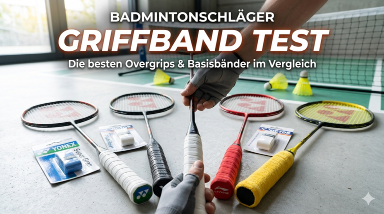 Vergleich verschiedener Badminton Griffbänder (Overgrip & Basisband) für mehr Kontrolle.