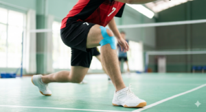 Kinesio Tape Badminton 4 Kinesio Tape Knie Badminton Ausfallschritt